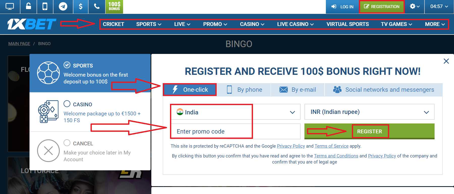 How to Complete 1xBet Registration